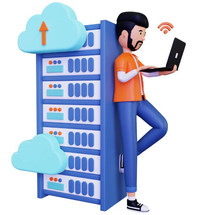 Ecommerce Hosting 3D Illustration